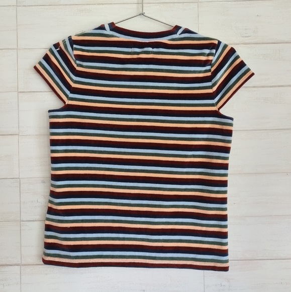 Madewell Stripe Velour Tee - Picture 6 of 11